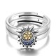 thumbnail image 2 of Anillos para mujer Anillos de luna y estrella Anillos de gato Anillos de flores Anillos ajustables Varios anillos abiertos para dedos Plata, 2 of 5