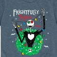 thumbnail image 3 of The Nightmare Before Christmas - Frightfully Festive Wreath - Toddler And Youth Short Sleeve Graphic T-Shirt, 3 of 5