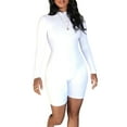 thumbnail image 4 of FASHIONWT Women Plus Size Long Sleeve Slim Fit Solid Color Sexy Jumpsuit, 4 of 4
