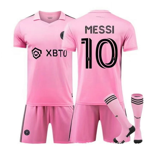 Major League Soccer Messi No. 10 Miami International Jersey Home Away Adult Kids Soccer Jersey Set Best Best Away Away Kids 26(140-150cm)/Home