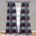 thumbnail image 5 of Ambesonne Leaf Curtains, Grunge Futuristic Mandala, Pair of 28"x63", Multicolor, 5 of 5