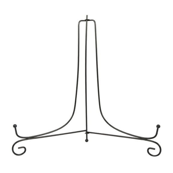 Plate Stands for Display, Iron Easel Classic Display Stand, Plate Holder Display Stand, Metal Easel Stand for Plates, Photo Frames, Books, Card Black (12 inch)