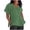 Green, variant on Raeneomay Oversized T Shirts for Women V Neck Solid Color Court Lock Short-Sleeved Tops