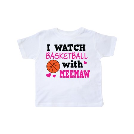 

Inktastic I Watch Basketball with Meemaw Gift Toddler Toddler Girl T-Shirt