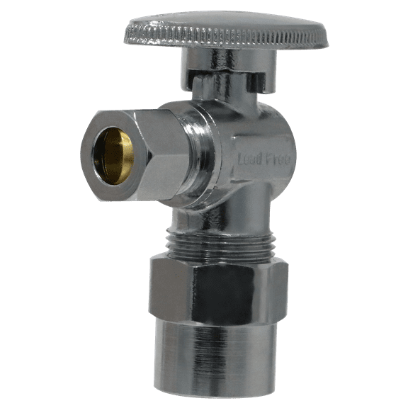 2 Pc XFITTING 1/2 Inch CPVC x 3/8 OD Compression Angle Valve, 3-3-3=2XX