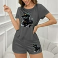 thumbnail image 4 of Censtreet Women's Pajama Sets Halloween Short Sleeve Pjs 2 Piece Top and Shorts Sleepwear Comfy Soft Lounge Sets S-XL, 4 of 7
