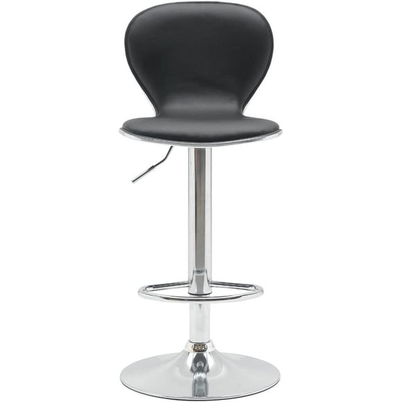Banco Alto Respaldo Barra Desayunador Cocina Giratorio Negro EKE Life Home 8163