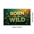 thumbnail image 3 of LUUFILx Born to be Wild Backdrop Banner Party Decorations Jungle Theme Birthday Photo Booth Background Celebration Props Event Supplies Festive Decor, 3 of 8