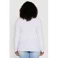 thumbnail image 5 of Womens Plus Size Long Sleeve V Neck Tee, 5 of 5