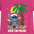thumbnail image 3 of Lilo & Stitch - Deck The Palms - Girls Fitted Short Sleeve Tee, 3 of 5