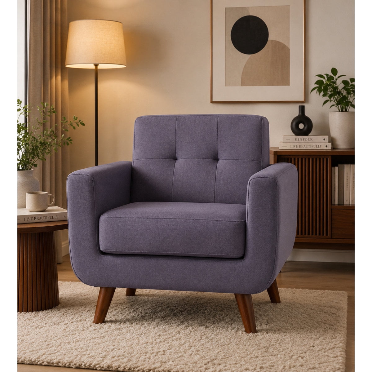 US Pride Modern style linen fabric accent Chair
