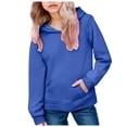 thumbnail image 3 of kmaduk Kids Cotton Hoodies Toddler Fall Pullover Hooded Medium Weight Sweatshirts with Pocket for Boys and Girls (Dark Blue, 14-15 Years), 3 of 7