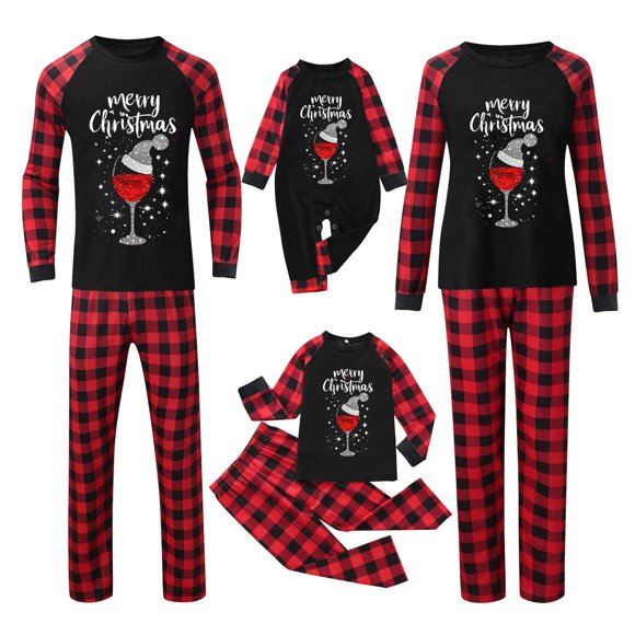 Gubotare Family Christmas Pajamas Matching Sets Baby Christmas Family Pajamas Sets Christmas Family Matching Pajamas Sleepwear Pjs (Red,XXL)
