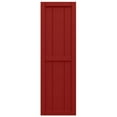 thumbnail image 5 of Ekena Millwork 16 1/8"W x 67"H True Fit PVC, Three Board Framed Board-n-Batten Shutters, Fire Red (Per Pair - Hardware Not Included), 5 of 8