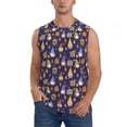 thumbnail image 1 of Fotbe Gnomes And Houses Men's Camiseta sin Mangas Estampada para Hombres, Playera Casual para Gimnasio, Entrenamiento, Playa-Small, 1 of 7