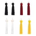 thumbnail image 3 of Aoanydony Bohemian Style Handmade Woven Ball Long Tassel Dangle Earrings Women Party Gifts red, 3 of 6