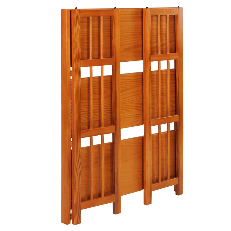 Casual Home 3-Shelf Folding Stackable Bookcase, Honey Oak photo 6