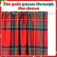 thumbnail image 5 of Christmas Red Plaid Curtains 52" w x 84" L Red Tartan Plaid Curtain Farmhouse Xmas Window Drapes for Living Room Bathroom Home Decoration, 5 of 7