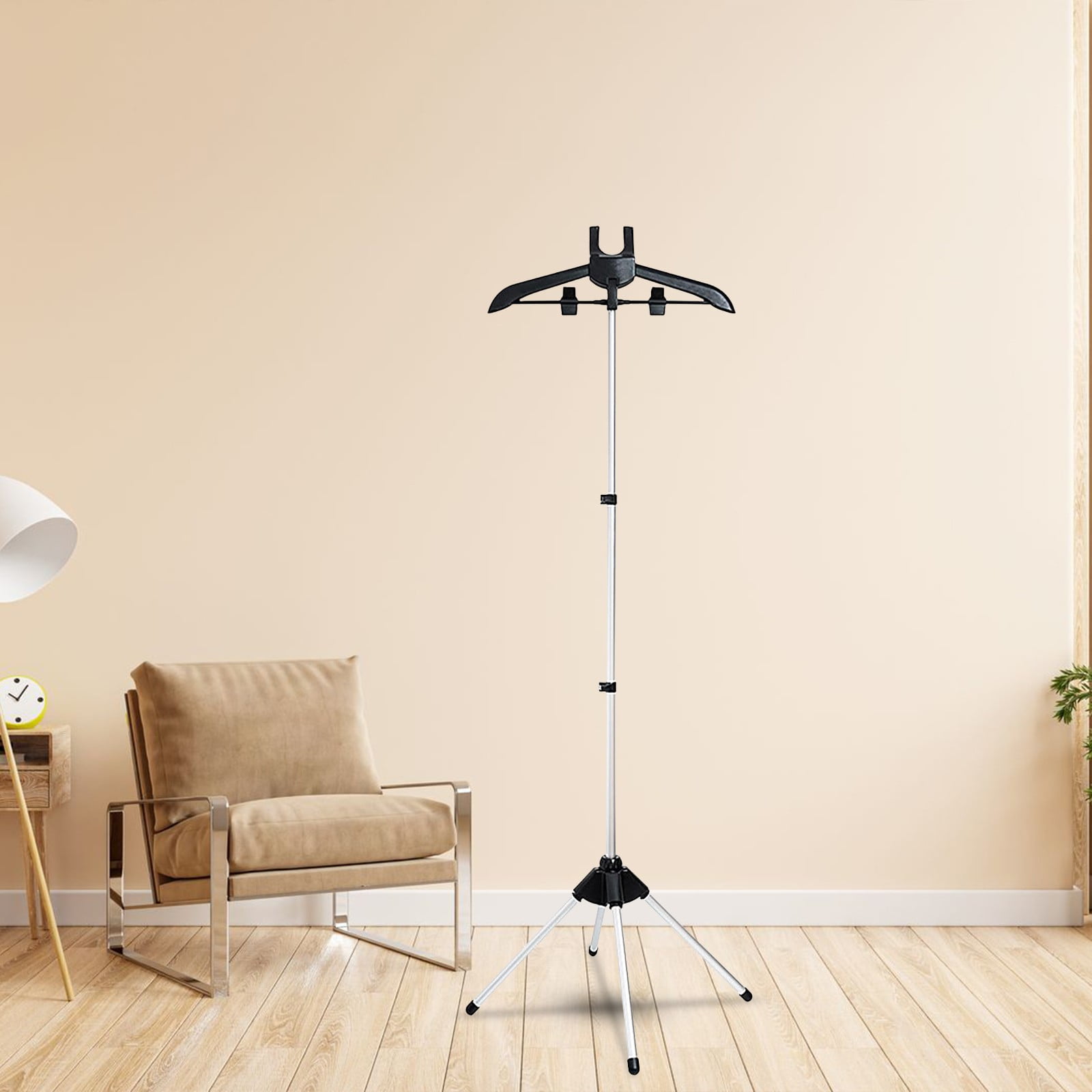 PRINxy Iron Steam Stand,Steaming Clothes Hangers,Handheld Clothes Stands,Folding Handheld Cloths Stand,Coat Stand,Garment Handheld Stand,Black,