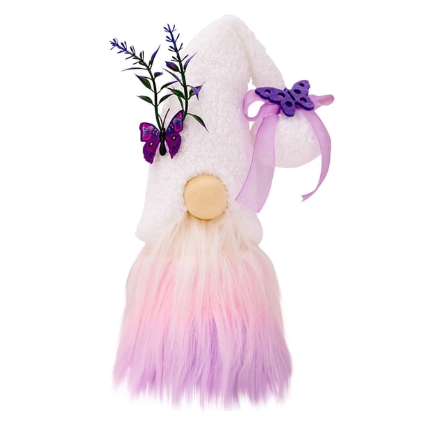 ¡Campaña con descuento!Wtosuhe Felpa De Gnomo De Mariposa De Lavanda Púrpura para Gnomo Familiar De Primavera Y Verano, Gnomo De Felpa Púrpura, Regalo De Mujer para Decoración De Bandeja De Cocina Fa