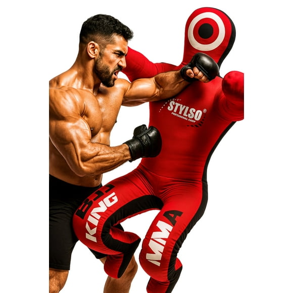 Muñeco de Entrenamiento para Grappling Stylso 183 cm Rojo para BJJ, MMA y Judo
