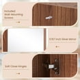 thumbnail image 6 of Auranook 23.5" Corner Medicine Cabinet with Mirror, Wall Mounted Bathroom Cabinet w/ Left or Right Open Mirror Door, Adjustable Shelf, Clear Reflection, 6 of 10