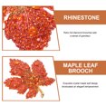 thumbnail image 2 of Miangastore Maple Leaf Brooch Pin Zinc Alloy Rhinestone 1Pack 1.9x1.8x0.4In, 2 of 9