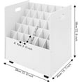 thumbnail image 3 of Blue Print Storage Organizer, 30 Slots Mobile Roll File Cart Blueprint Cabinet with Wheels File Storage Rack Roll Document Holder for Office and Home (White), 3 of 18