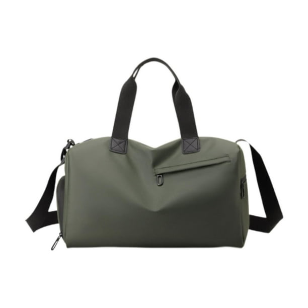 Bolsa de viaje con bolsillo para artículos húmedos y compartimento para zapatos, bolso de mano, bolsa deportiva para gimnasio Verde