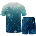 thumbnail image 4 of Lilgiuy Men Casual Christmas Round Neck T-Shirt 3D Print Short Sleeve Blouse And Pants Set 2022 Fall Winter, 4 of 4