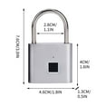 thumbnail image 3 of Boovnll Tool Kit, Padlock Fingerprint Digital Lock Portable Security for Cabinet Gym Door Luggage Suitcase Bags Lockers Backpack, Tool Set, Home Essentials, Household Essentials, 3 of 6