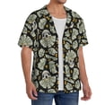 thumbnail image 4 of Gaeub Skull with Dollar Men's Lapel Short Sleeve Shirt, Relaxed Fit Shirt, Soft and Breathable for Outdoors Party Travel - Medium, 4 of 7