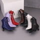 thumbnail image 5 of NECHOLOGY Botas Mujer Zapatos Botines para mujer Botas de tobillo antideslizantes con punta redonda y tacón bajo para mujer, con cordones y cremallera lateral, botas a media (White, 6.5), 5 of 7