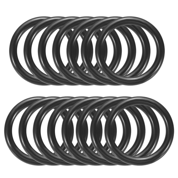 Anillo atrapa sueños de plástico Uxcell de 1'' para macramé, corona floral, aro redondo para DIY, 15 piezas en negro