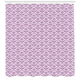thumbnail image 3 of Ambesonne Damask Shower Curtain, Intermingled Curvy Stems, 69"Wx84"L, Purple and White, 3 of 3