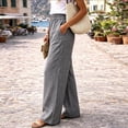 thumbnail image 6 of Breezora Straight Leg Woven Casual Pants for Women Summer Lightweight Pull On Trousers Comfortable Daily Work Bottoms with Pockets, 6 of 9