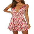 thumbnail image 1 of Robe Moulante Imprimée Y2k pour Femmes Robe Funky Col Halter Sans Manches à Bretelles Dos Nu E-Girl Club Fête Mini Robe Rose Bleu S, 1 of 7