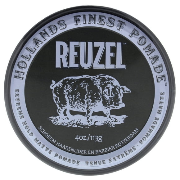 Extreme Hold Matte Pomade by Reuzel for Men - 4 oz Pomade
