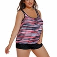 thumbnail image 2 of Aayomet Bathing Suit for Women Swimsuit Hot Spring Swimsuit Loose Tankini Swimsuit Control Belly Two Piece Set (Red, L), 2 of 5