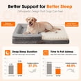 thumbnail image 3 of Extra Large Orthopedic Dog Bed Waterproof Pet Sofa Bed Four-Sided Bolster Cushion with Removable Washable Cover for Big Dogs Gray, 3 of 10