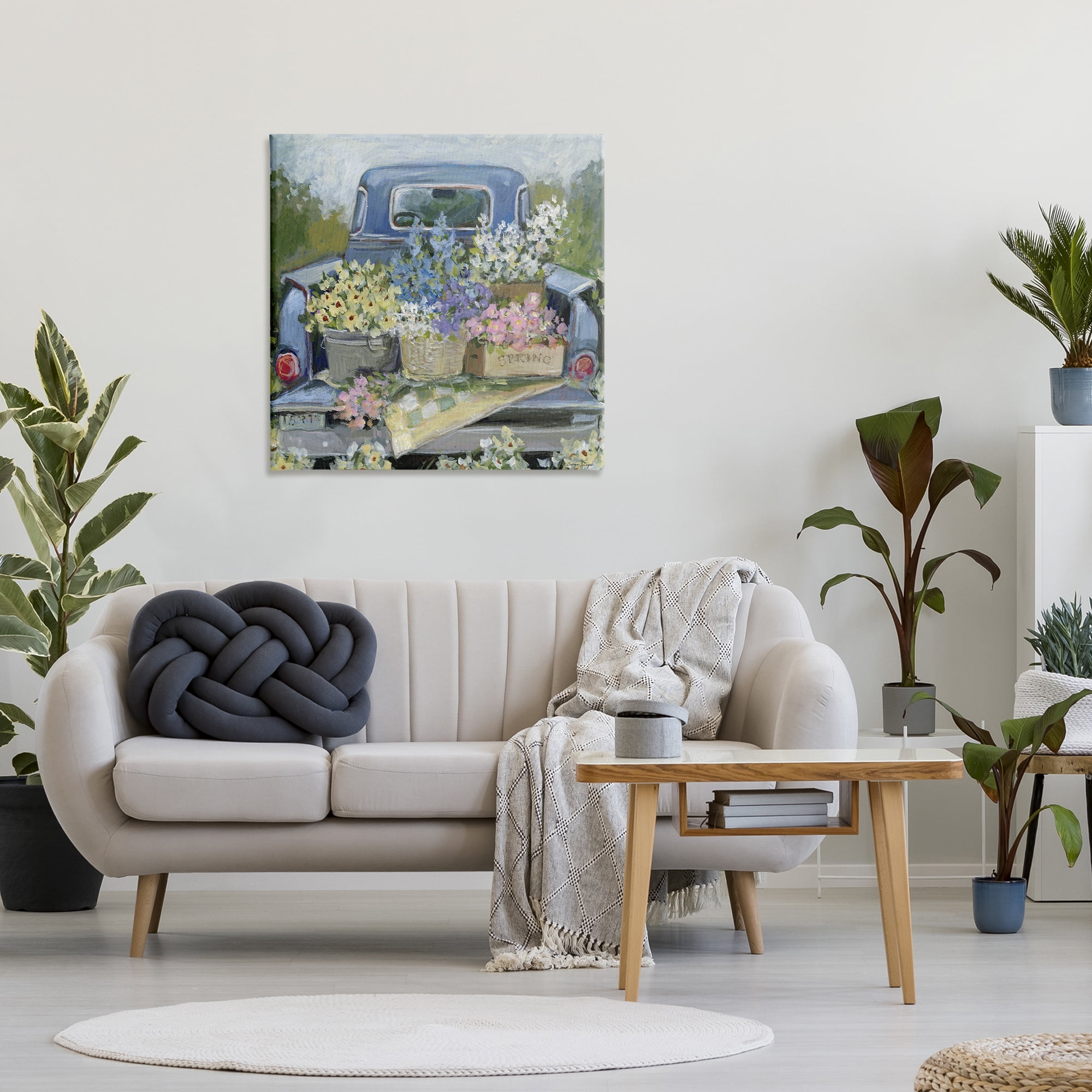 Stupell Industries Truck Bed with Flowers Canvas Wall Art, design by Susan Winget