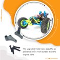 thumbnail image 1 of 2 Pieces Metal Remote Control Car Steering Part Replacement Modified Odorless Detachable Solid Color Toy Parts Silver Grey, 1 of 6