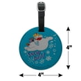 thumbnail image 6 of Frosty the Snowman Snow Days Round Leather Luggage Card Suitcase Carry-On ID Tag, 6 of 6