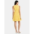 thumbnail image 3 of Time and Tru Women's Sleeveless Eyelet Dress, Sizes XS-XXXL, 3 of 4