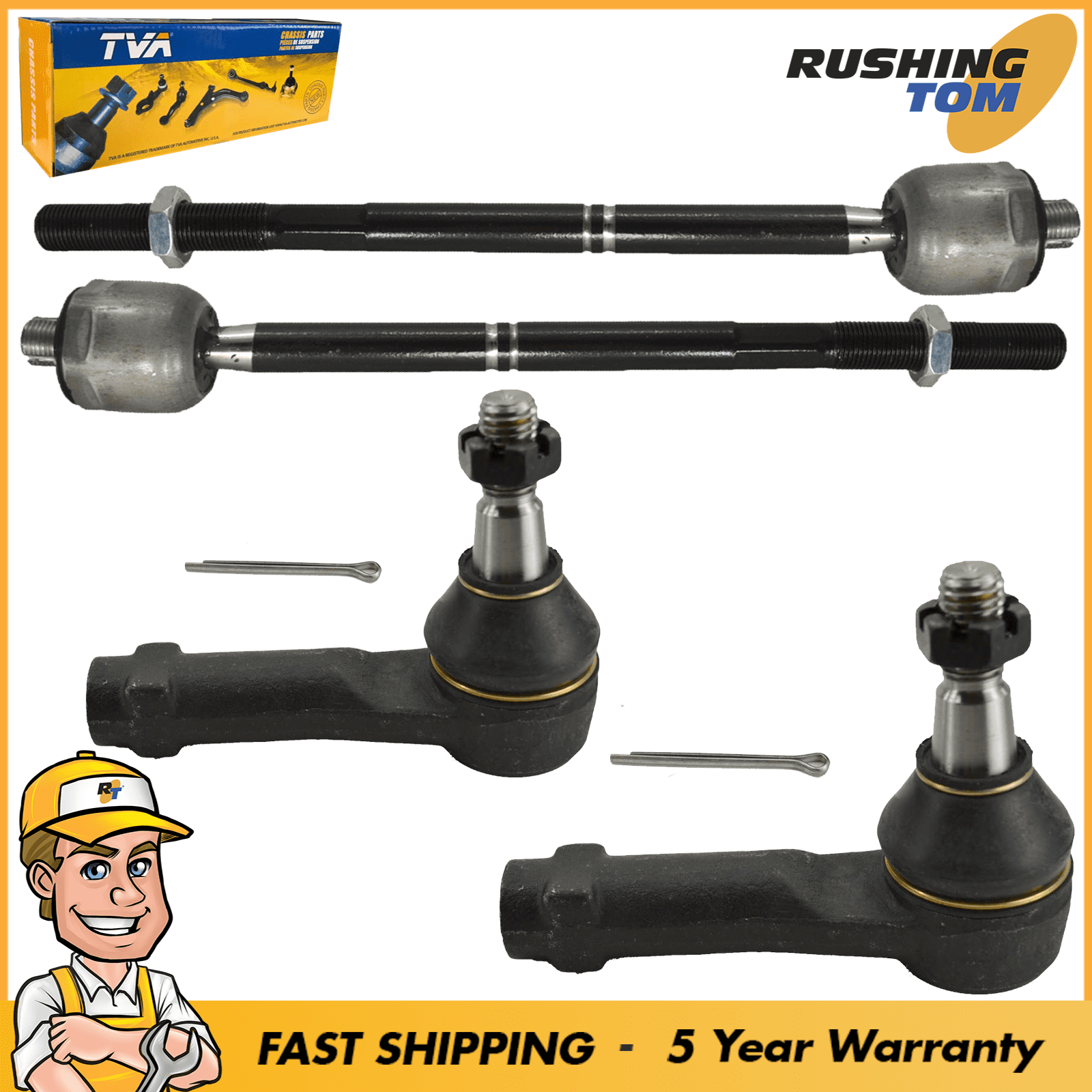 Inner & Outer Left & Right Tie Rod Kit for Ford F150 Pickup 20042006 F