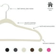 thumbnail image 3 of Simplify 25 Pack Slim Velvet Suit Hangers in Ivory, 3 of 7