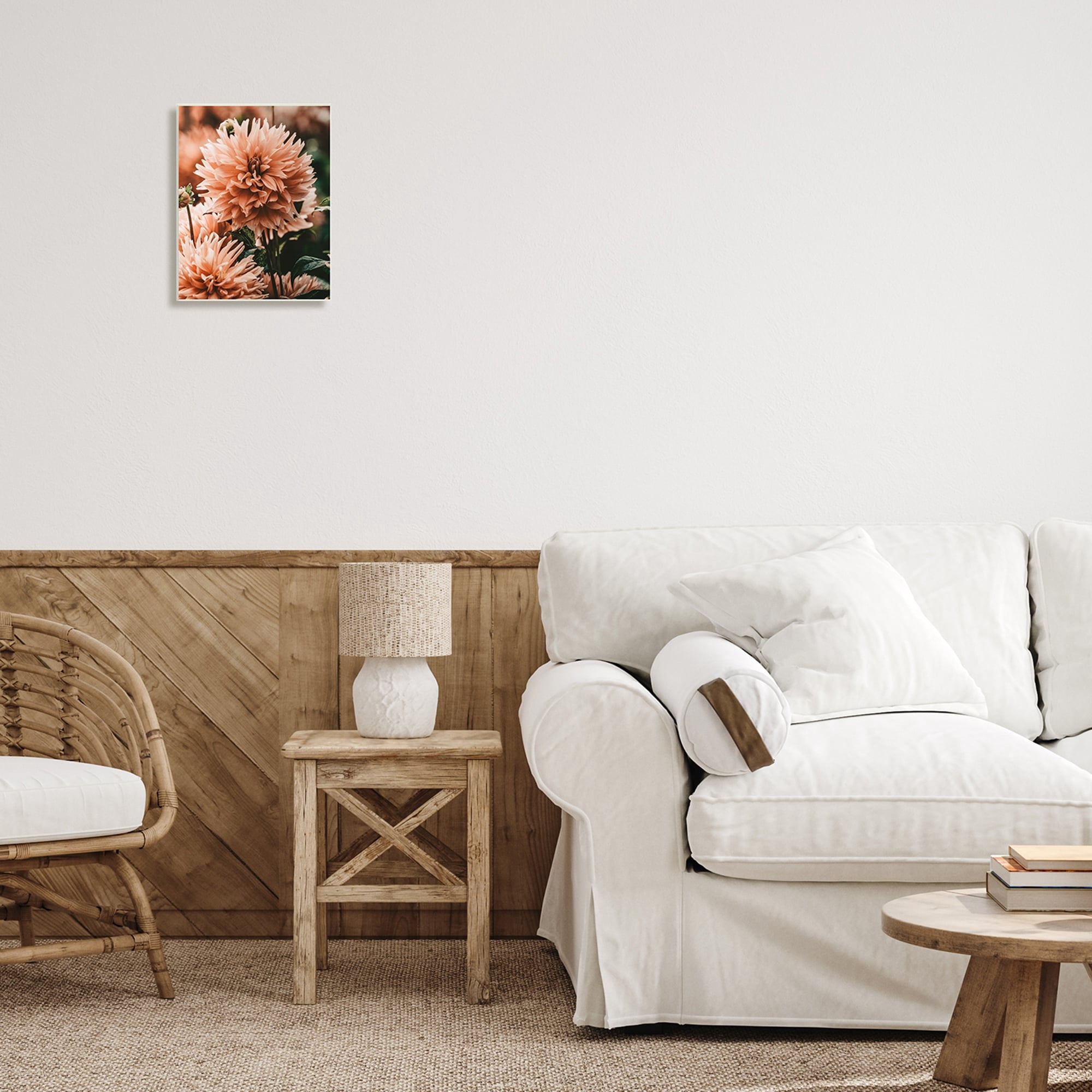 Stupell Industries Wild Pink Dahlias Spring Flowers Closeup Photography Wood Wall Art, 10 x 15, Design by Amy Brinkman
