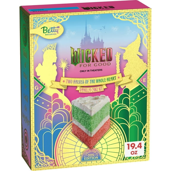 Betty Crocker Exclusives Wicked For Good Vanilla Cake Mix Kit, Walmart Exclusive, 19.4 oz
