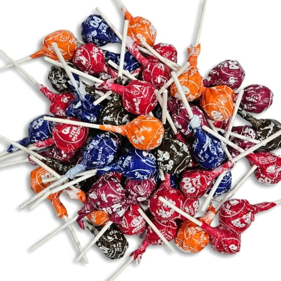 Tootsie Roll Chocolate Candy Filled Lollipops Bulk Value Pack | Cherry, Chocolate, Grape Orange, Raspberry | 3 Pounds