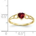 thumbnail image 5 of Primal Gold 10 Karat Yellow Gold Polished Geniune Ruby Birthstone Ring, 5 of 7